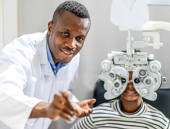 Patient Receiving a Comprehensive Eye Examination
